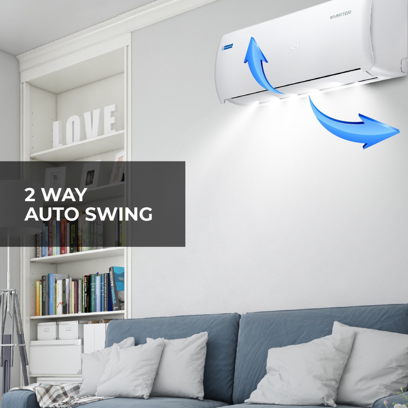 Blue Star 1.5 Ton 3 Star Split AC - White - Image 2